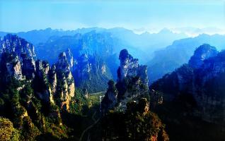 Zhangjiajie Shuiraosimen landscape seen standing yuanjiajie 