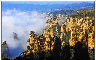 World Natural Heritage Wulingyuan scenic photos in the Late Autumn 