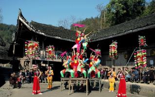 The small mountain town Chadong in Western Hunan 