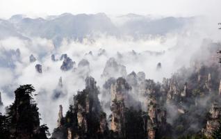 China Northern Visitors Preferred Zhangjiajie Spring Scenery 