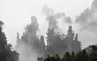 ZJJ Wulingyuan Emerges in the Sea of Clouds During Ching Ming Festival 