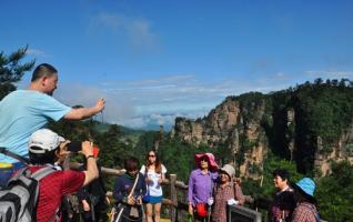 Breath-taking Scenery Appearing in ZJJ Wulingyuan after Heavy Rainfall 