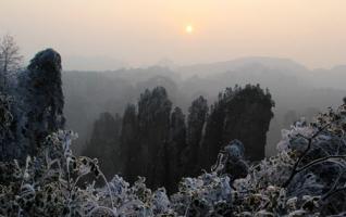 Zhangjiajie Huangshi Village Scenic Area has Intoxicated Snow 