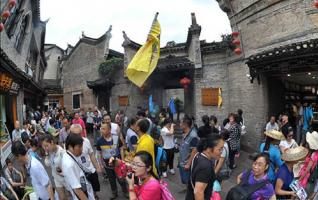 Tourists Visit Ancient Town of Fenghuang in China's Hunan 