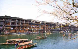 Western Hunan Fenghuang Ancient Town in Early Spring 