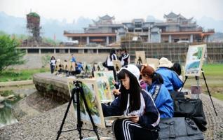 Zhangjiajie Wulingyuan Spring Scenery 