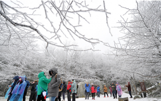 Beautiful Rime Scenery Seen in Zhangjiajie and Hengshan 