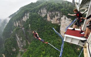 Bungee Jumping over Zhangjiajie Grand Canyon